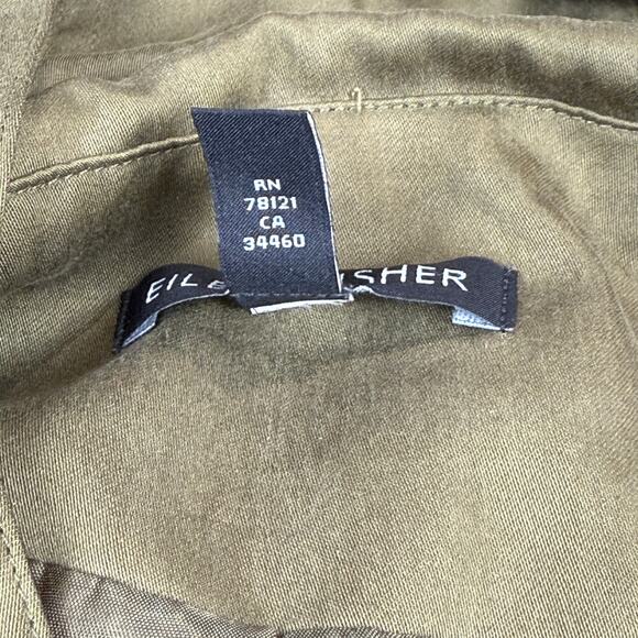 Eileen Fisher Polished Anorak Jacket Hooded Full Zip Olive Womens XL Sustainable - Picture 12 of 14